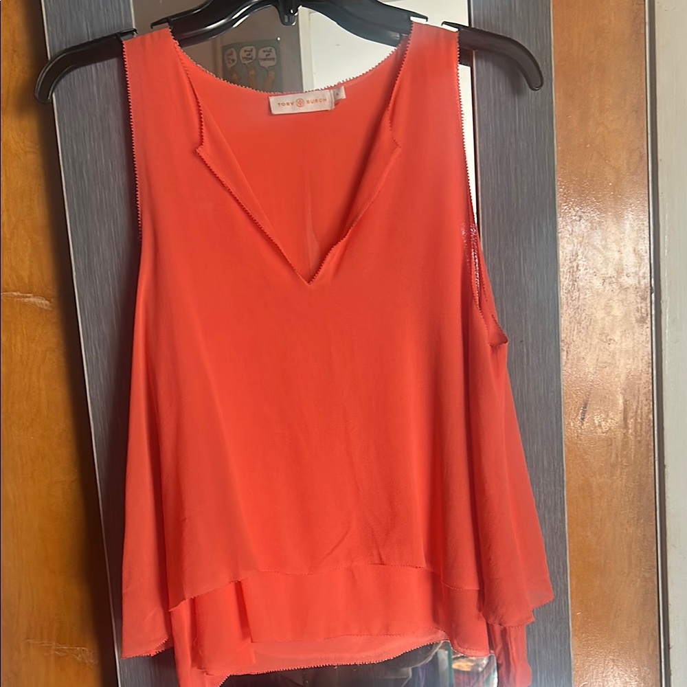 Tory Burch Vibrant Sleeveless Blouse, sz 4 / small / medium